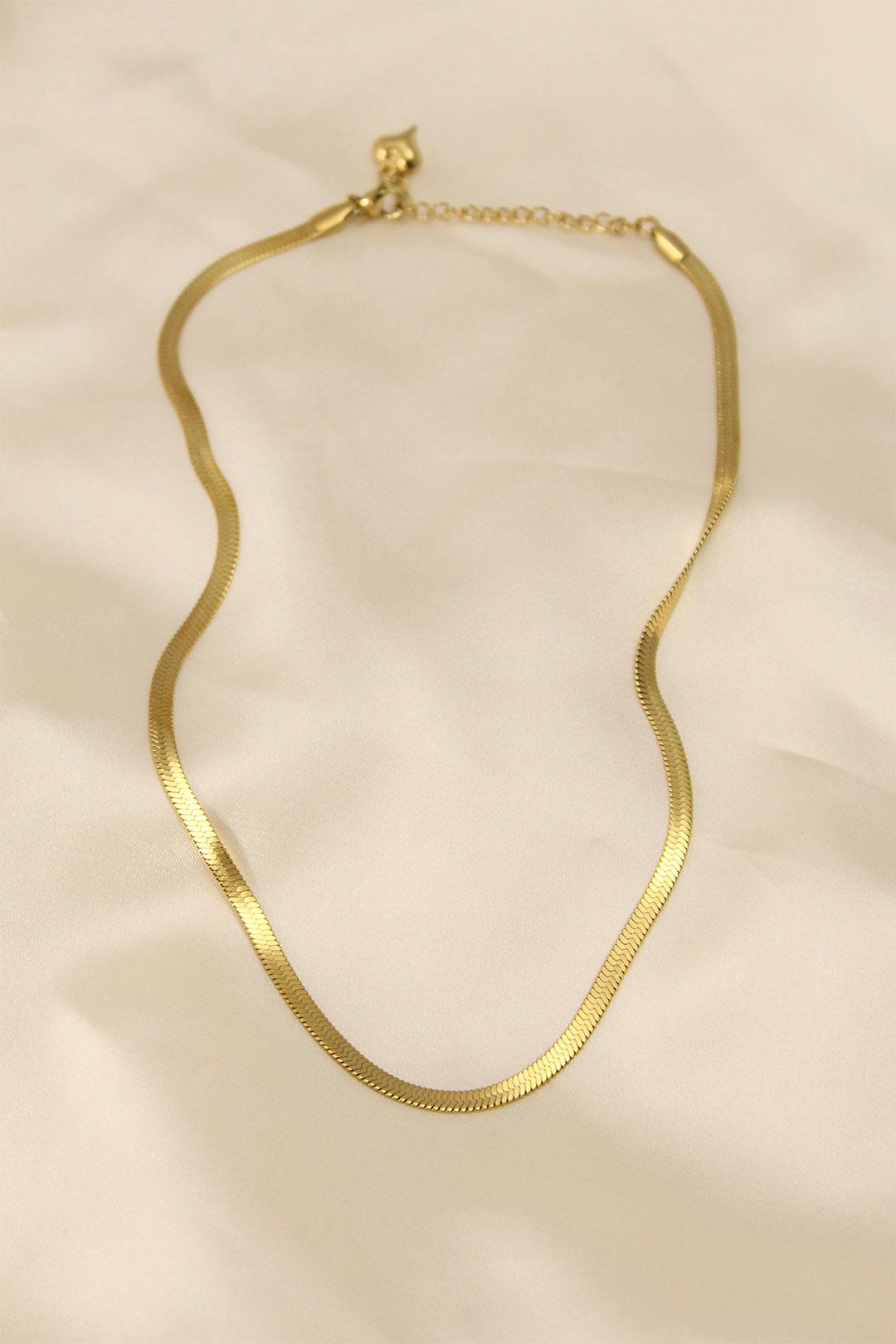 Altın Renk 45 cm İtalyan Zincir Model Kadın Kolye