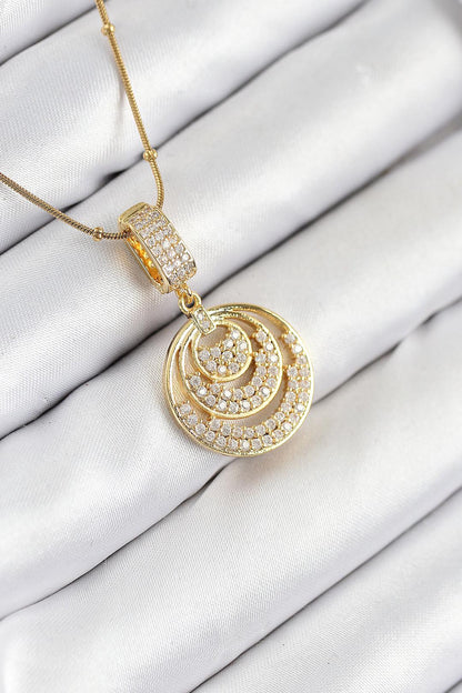 Çember Model Gold Renk Kadın Kolye