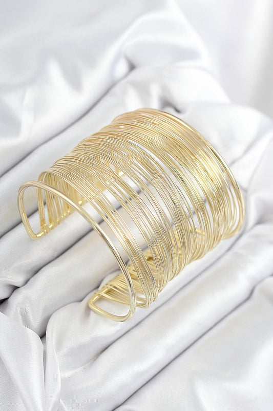 Tel Sarma Model Gold Renk Kadın Bileklilk
